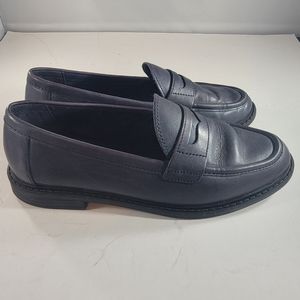 Womens Cole Haan Pinch Blue Leather Slip On Penny Loafers Shoes Size 7 B